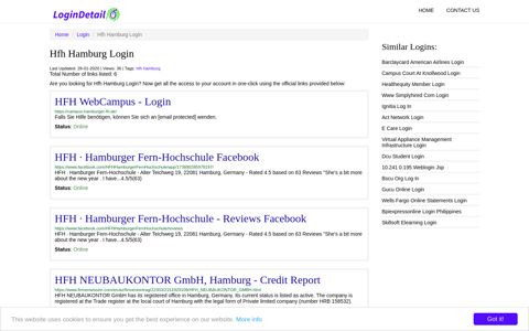 Hfh Hamburg Login HFH WebCampus - Login - https://campus ...