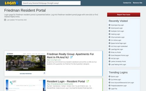 Friedman Resident Portal - Loginii.com
