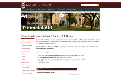 Uploading documents through Banner Self-Service - Brown ...