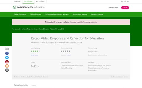 Recap: Video Response and Reflection for Education Review ...