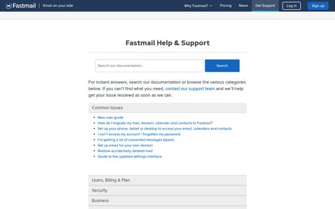 Help & Support | Fastmail