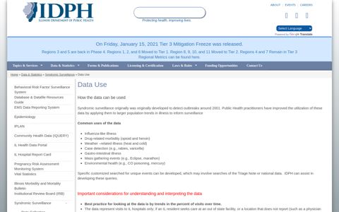 Data Use | IDPH