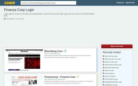Finanza Corp Login - Loginii.com