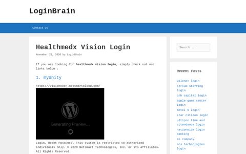 healthmedx vision login - LoginBrain