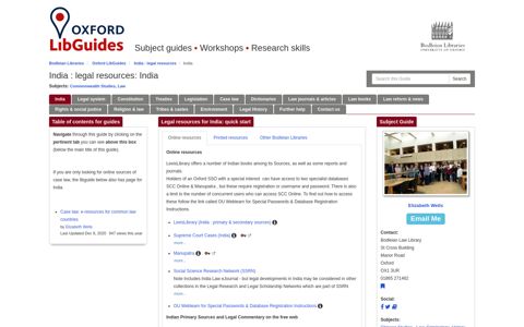 India - India : legal resources - Oxford LibGuides at Oxford ...