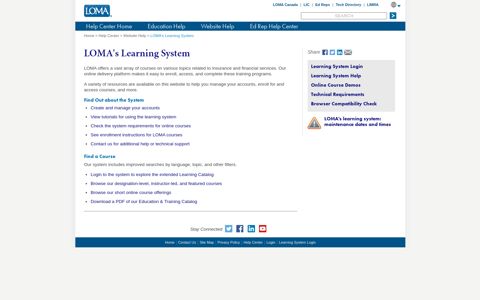 LOMA's Learning System