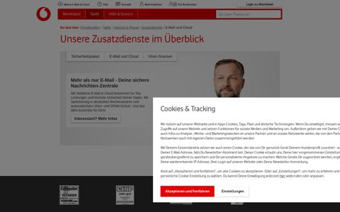 E-Mail und Cloud - Vodafone Kabel Deutschland Kundenportal