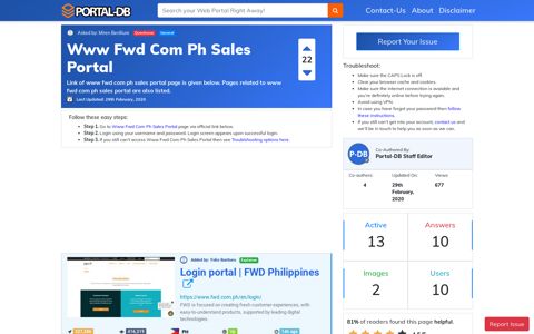 Www Fwd Com Ph Sales Portal