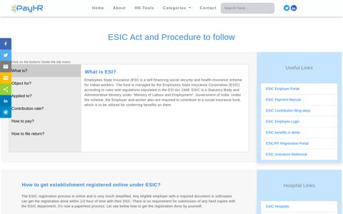 ESIC - Registration, Eligibility, Benefits of ESI Scheme | PayHR