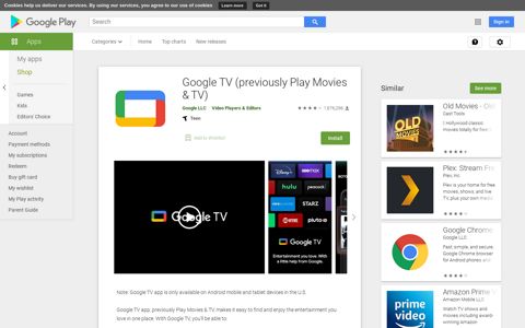 Google TV (previously Play Movies & TV) - Apps on Google Play