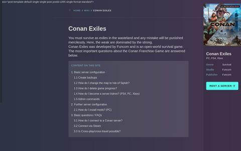 Conan Exiles Server Settings incl. Modinstallation - GPORTAL ...