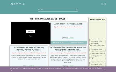 knitting paradise latest digest - General Information about Login