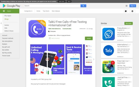 TalkU Free Calls +Free Texting +International Call - Apps on ...