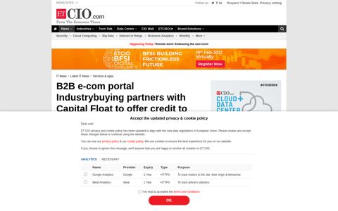 B2B e-com portal Industrybuying partners with Capital Float to ...