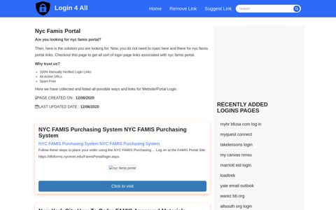 nyc famis portal - Official Login Page [100% Verified]