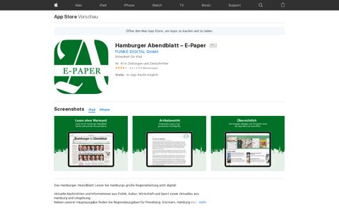 ‎Hamburger Abendblatt – E-Paper im App Store