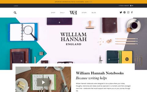 William Hannah Leather Notebooks – William Hannah Limited