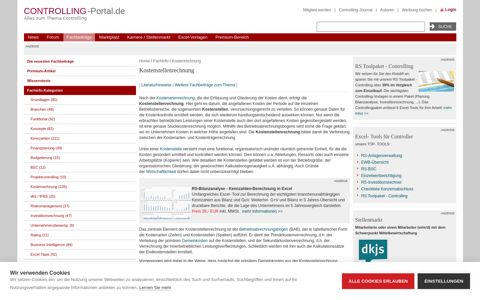 Kostenstellenrechnung - Controlling-Portal.de
