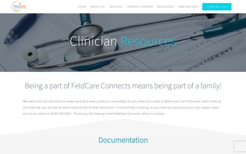 Clinician Resources - FeldCare Connects