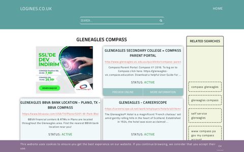 gleneagles compass - General Information about Login