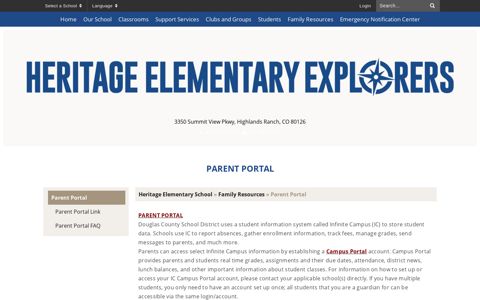 Parent Portal - Heritage Elementary School