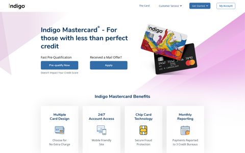 Indigo Card - Pre-Qualify with no Impact to Your Credit Score