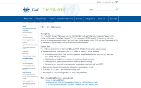 CAEP Fuels Task Group - ICAO