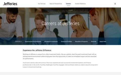 Investment Banking Careers at Jefferies