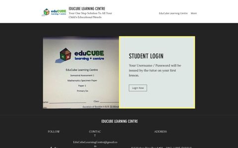 Student's Login | EduCube Learning Centre