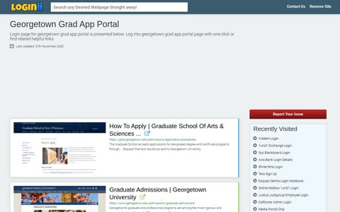 Georgetown Grad App Portal - Loginii.com