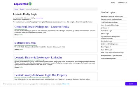 Leuterio Realty Login Cebu Real Estate Philippines - Leuterio ...