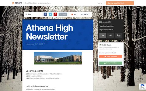 Athena High Newsletter | Smore Newsletters for Education