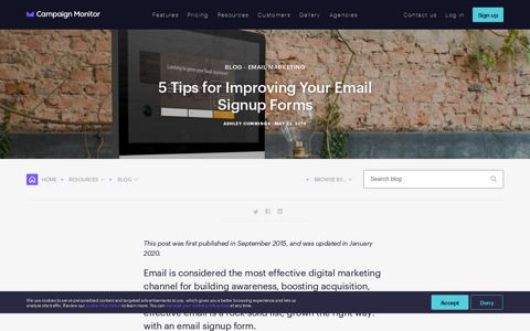 5 Tips for Improving Your Email Signup Forms - Campaign ...