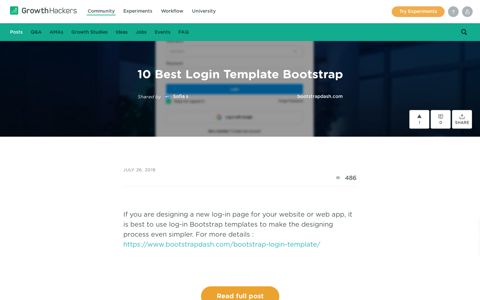 10 Best Login Template Bootstrap - GrowthHackers