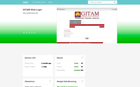 gstaff.gitam.edu - GITAM Web Login - Gstaff GITAM - Sur.ly