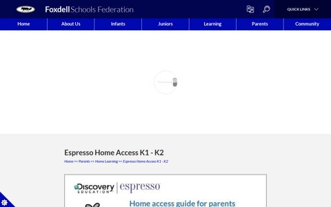 Espresso Home Access K1 - K2 | Foxdell Schools Federation