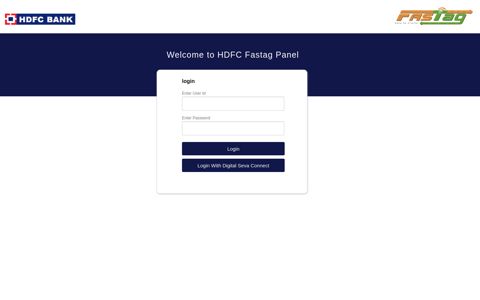 welcome to HDFC Fastag Portal