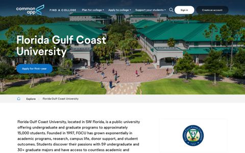 Apply to Florida Gulf Coast University - Common App