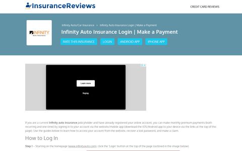 Infinity Auto Insurance Login | Make a Payment