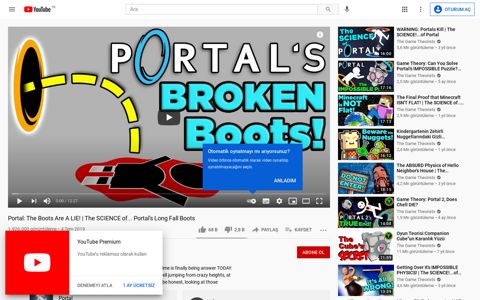 The Boots Are A LIE! | The SCIENCE of... Portal's ... - YouTube