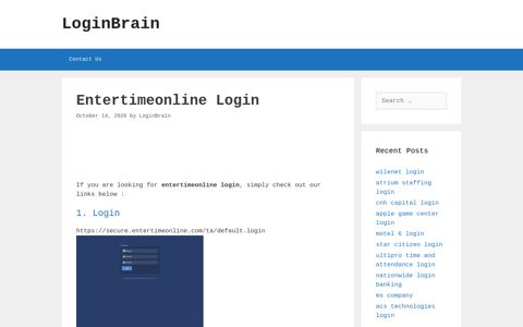 Entertimeonline - Login - LoginBrain