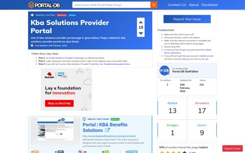 Kba Solutions Provider Portal
