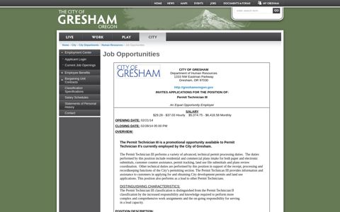 City of Gresham : City : Maps - Government Jobs