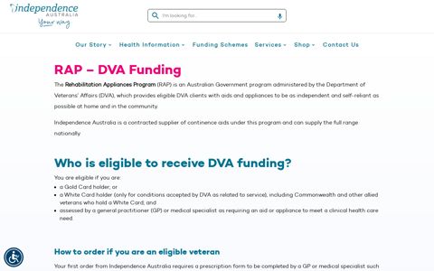 RAP – DVA Funding - Independence Australia