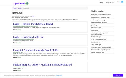 Fpsb Login Login - Franklin Parish School Board - http://www ...