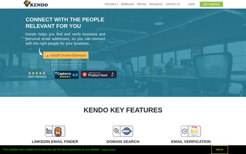 Business Email finder from LinkedIn, Domain | Kendo-Free