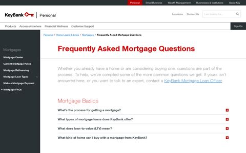 Frequently Asked Mortgage Questions | KeyBank