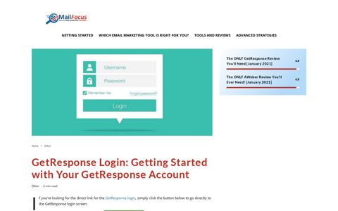 GetResponse Login: Getting Started with Your GetResponse ...