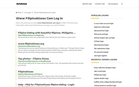 Www Filipinokisses Com Log In ❤️ One Click Access - iLoveLogin