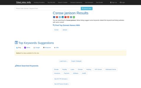 Csnsw janison Results For Websites Listing - SiteLinks.Info